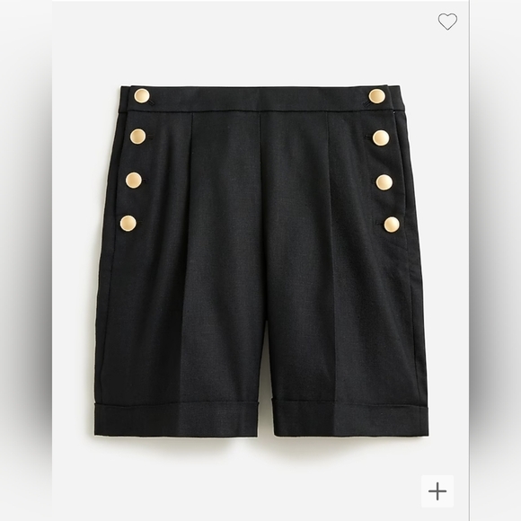 NWT J. Crew Sailor pleated short in stretch linen blend, size 00 - Picture 5 of 7